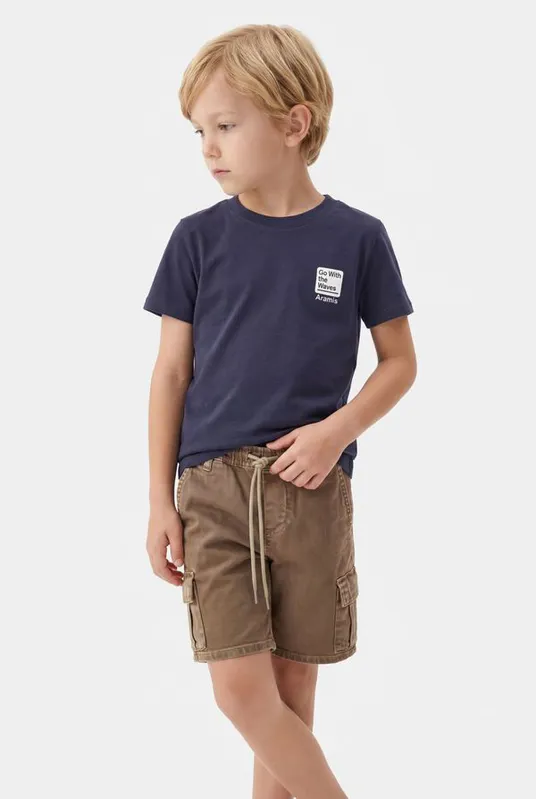 Camiseta Manga Curta Infantil Go With The Waves Navy - PP