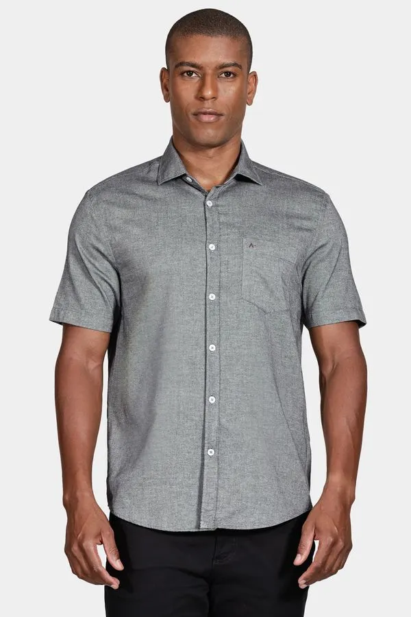 Camisa Regular Bolso Colors Preto - XGG