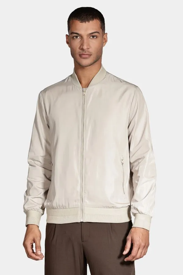 Jaqueta Bomber Nylon Liquid Repeller Cáqui - M