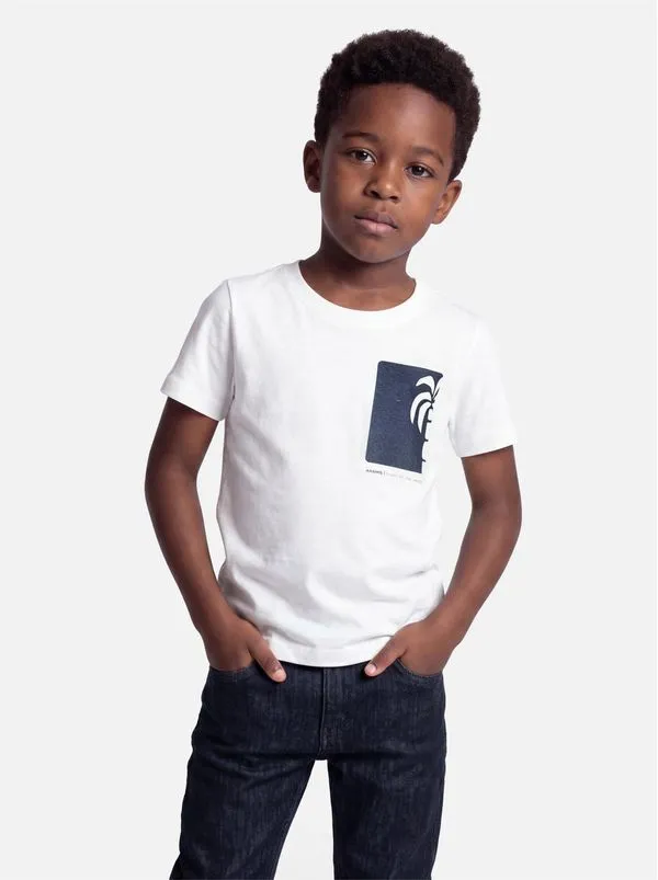 Camiseta Manga Curta Infantil Coqueiro Off White - PP