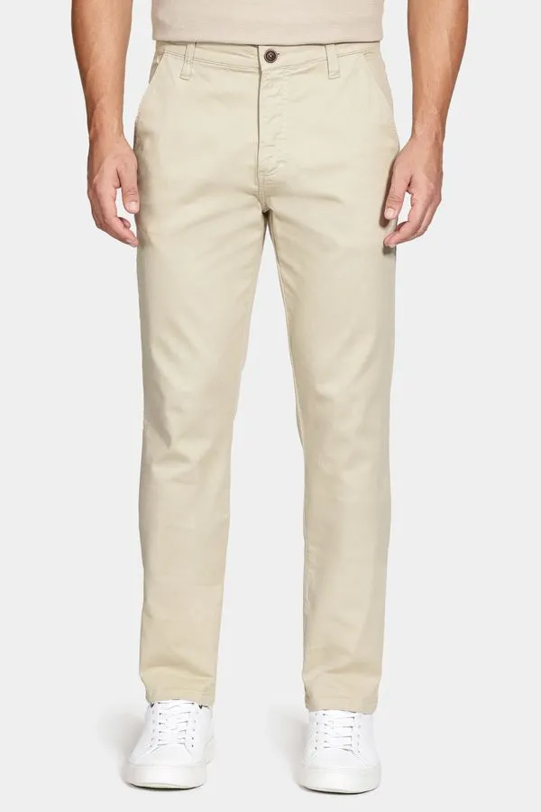 Calça Chino Slim Maquinetada Areia - 40