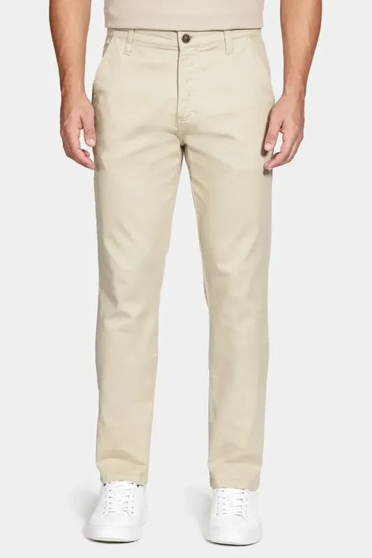 Calça Chino Slim Maquinetada Areia - 38