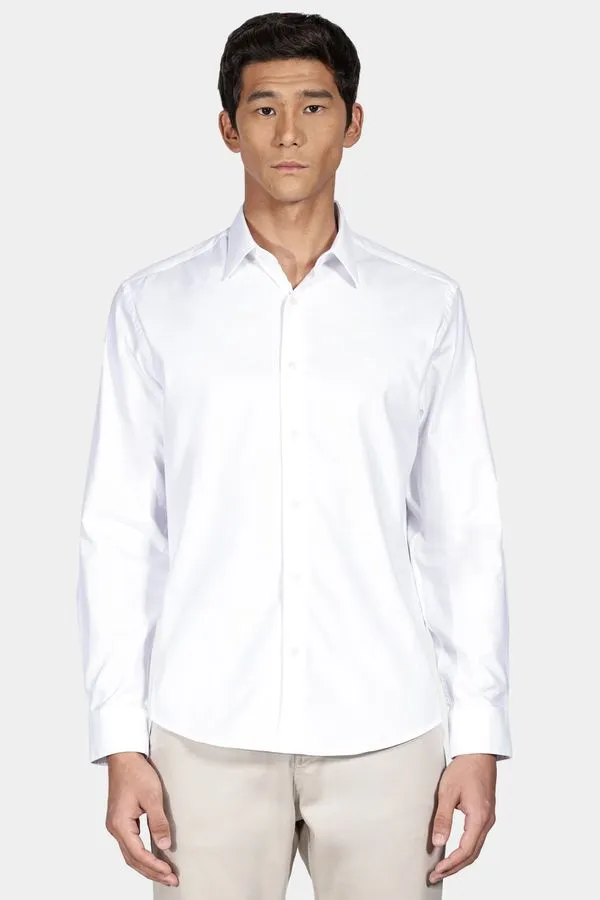 Camisa Regular Algodão Egípcio Fio 50 Petronas Branco - GG