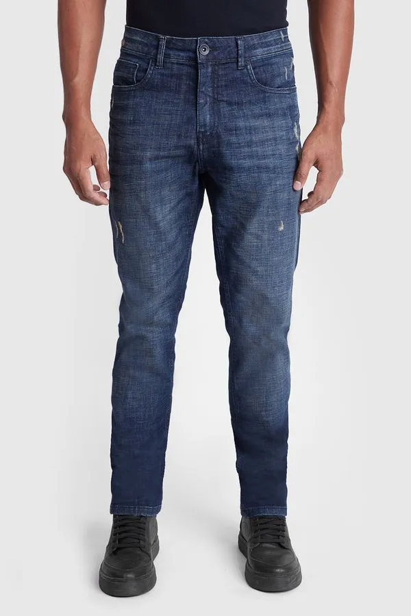 Calça Jeans Slim Red Cross Resin Azul Escuro - 46