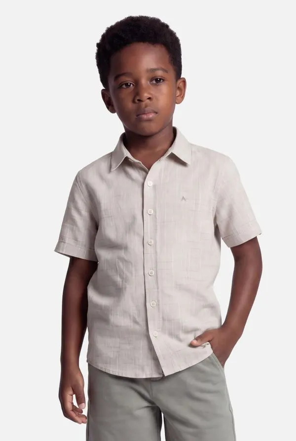 Camisa Manga Curta Infantil Flamê Bosco Caqui - 10