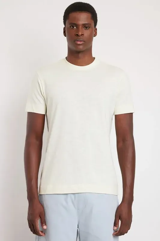 Camiseta Manga Curta Malha Flame Falso Liso Amarelo Claro - P