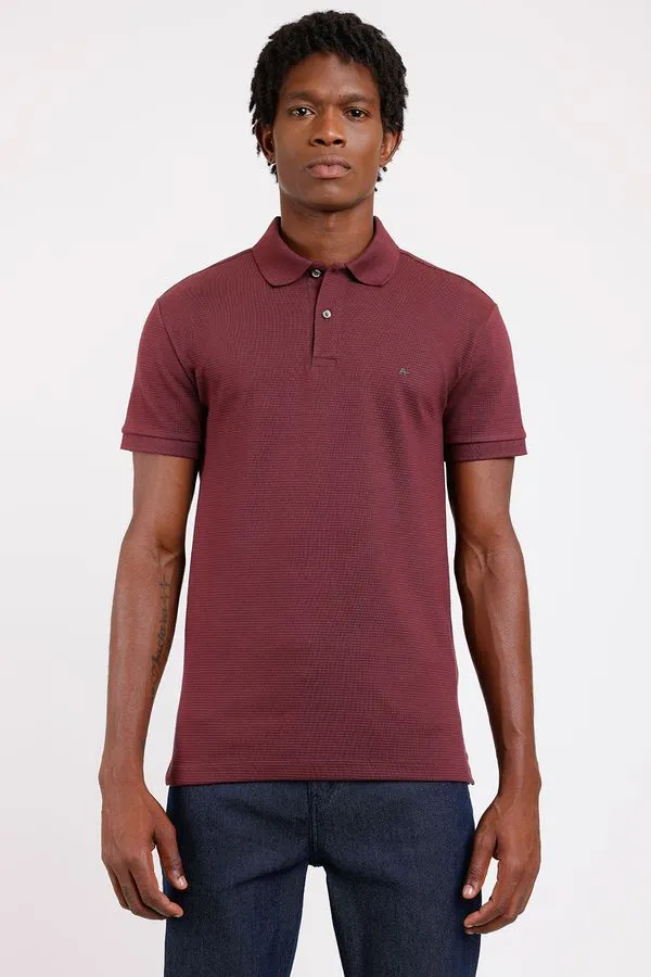 Polo Suedine Canelado Burgundy - GG