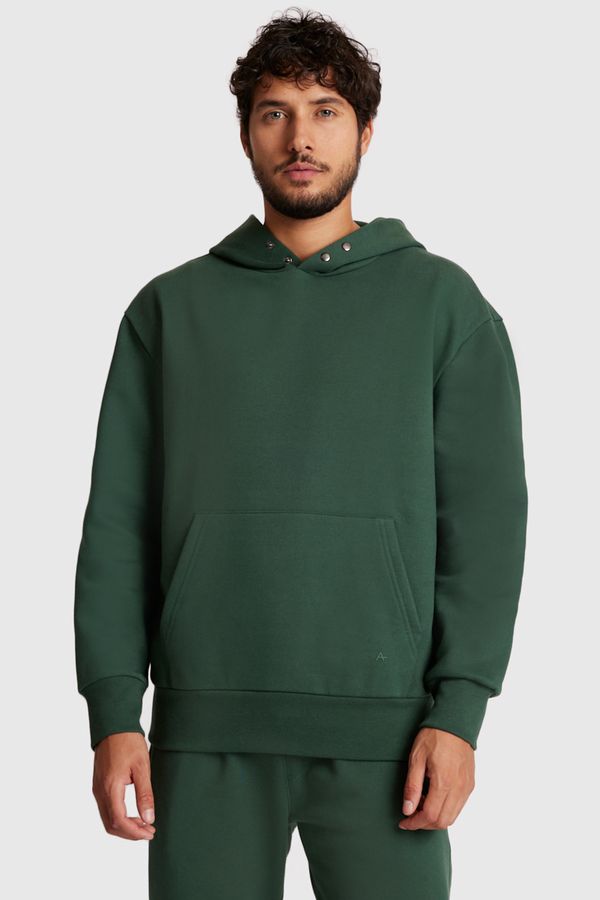 Moletom Com Capuz Liso Verde - P