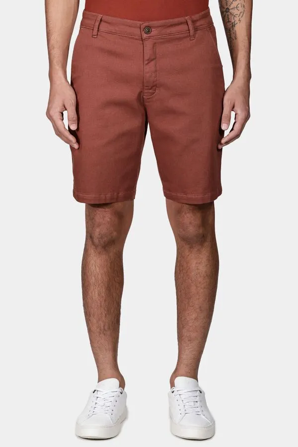 Bermuda Chino Sarja Moletom Tijolo - 50