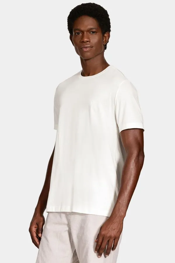 Camiseta Manga Curta Algodão Peruano Off White - P