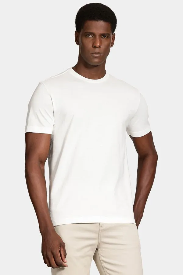 Camiseta Manga Curta Malha Quadrile Off White - GG