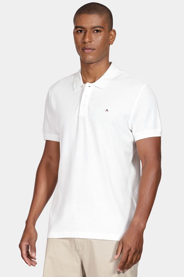 Polo Manga Curta Cotton Piquet Basic Branco - P