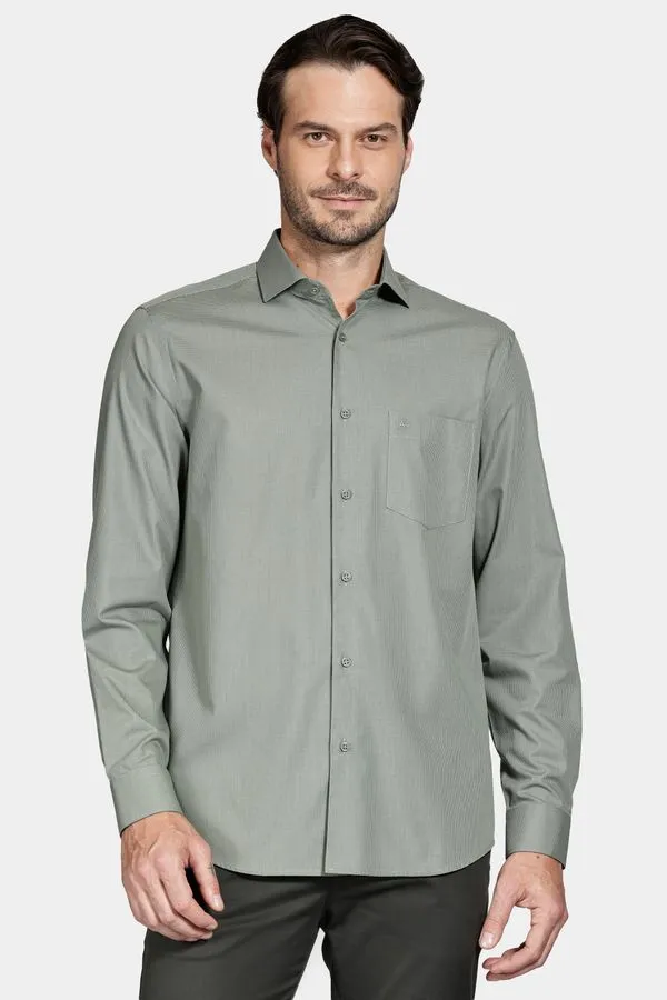 Camisa Algodão Regular Manga Longa Xadrez Cacto Com Verde - GG