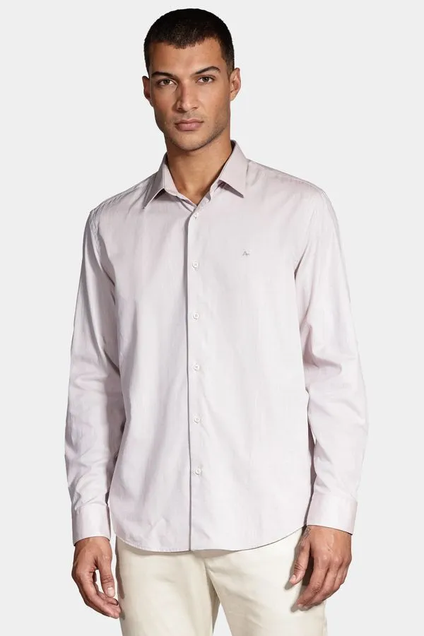Camisa Regular Algodão Egípcio Fio 50 Petronas Cáqui - P