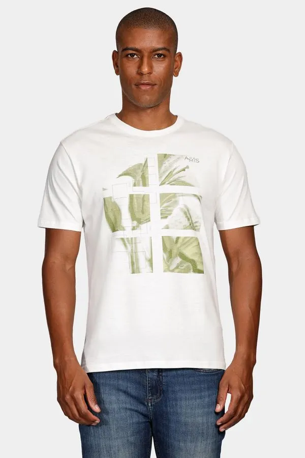 Camiseta Lírio Estampa Fotografia Off White - GG