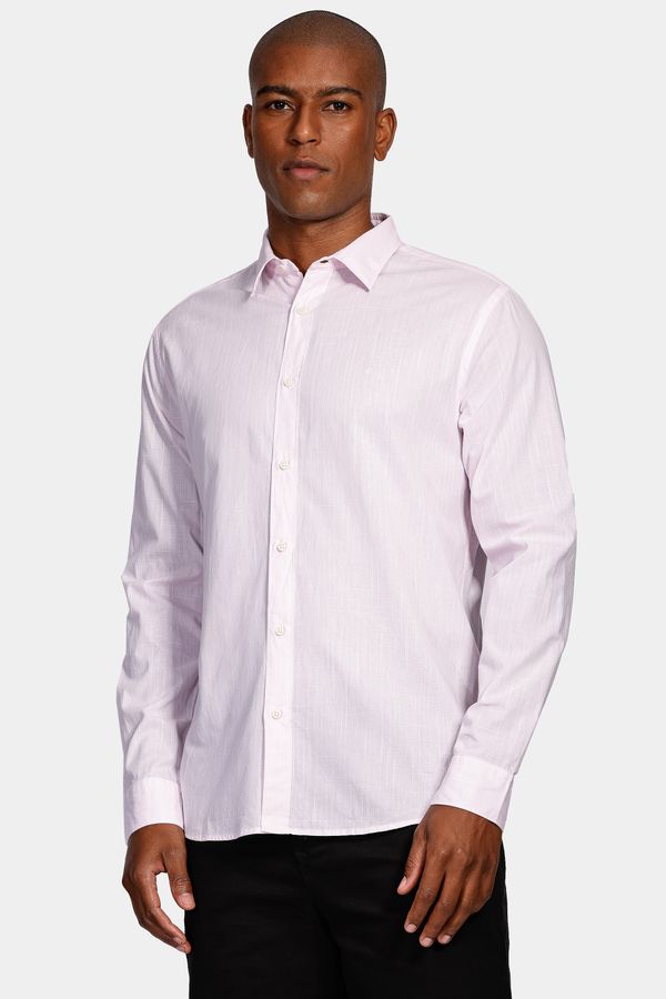 Camisa Manga Longa Slim Flamê Bosco Rosa - G
