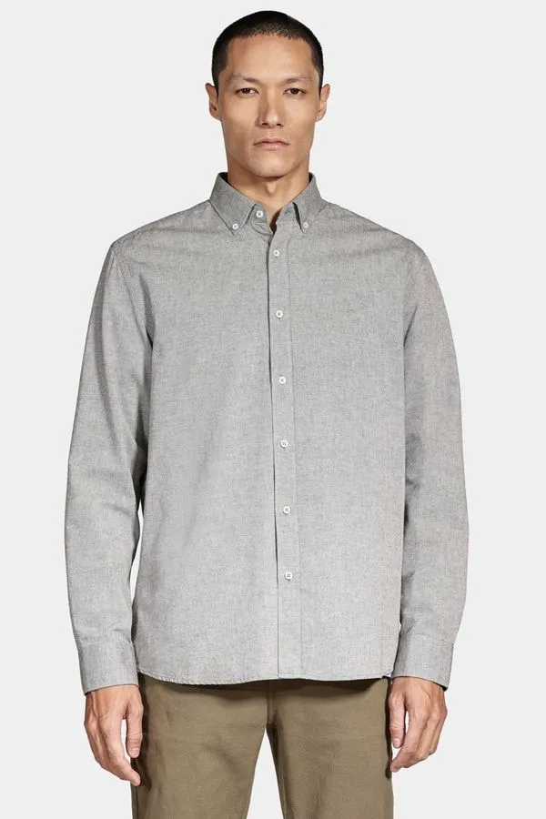 Camisa Manga Longa Oxford Button Down Planalto Verde Escuro - G