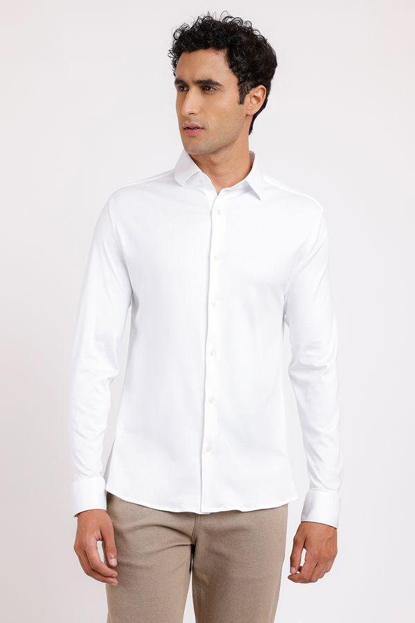 Camisa Manga Longa Cosmo Slim em Algodão Supima Branco - P