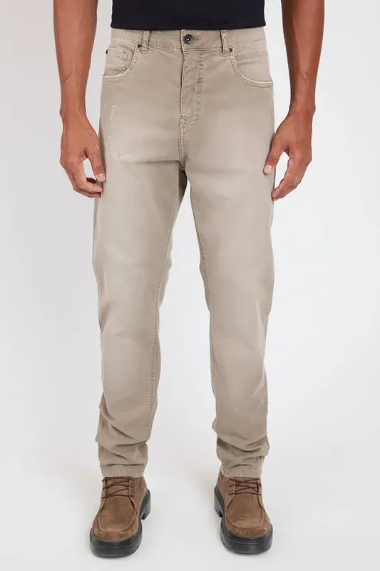 Calça Color Relaxed Tinturada Cáqui - 40