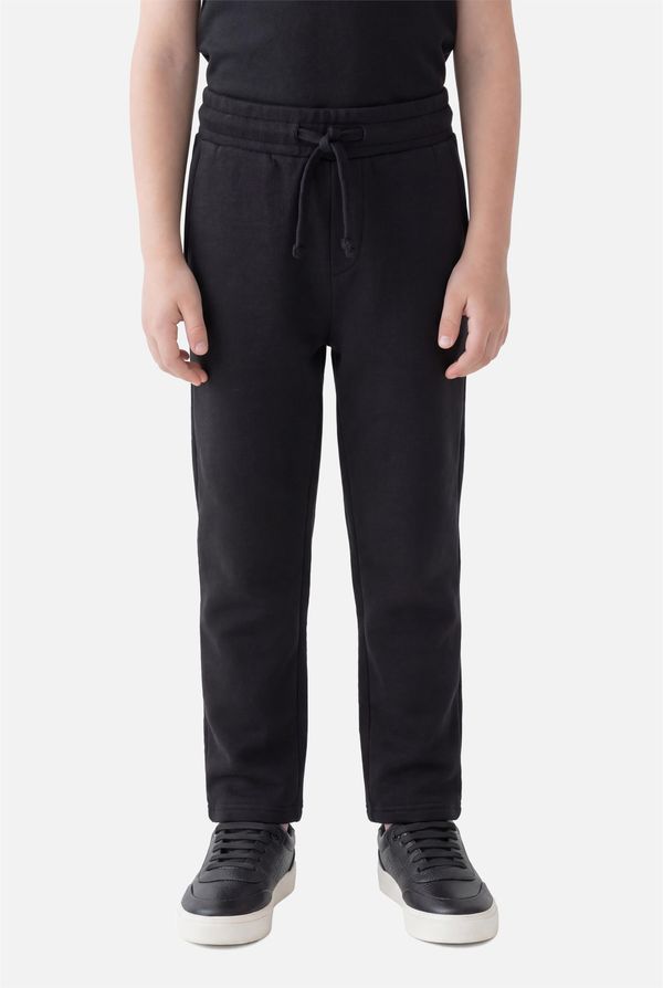 Calça Infantil Moletom Com Bolso Preto - 12