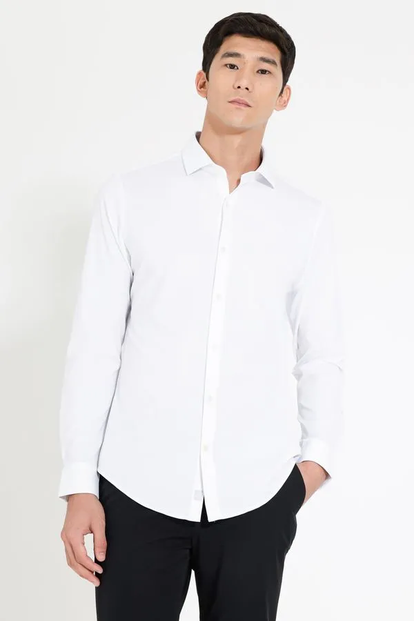 Camisa Manga Longa Piquet Bonded Branco - G