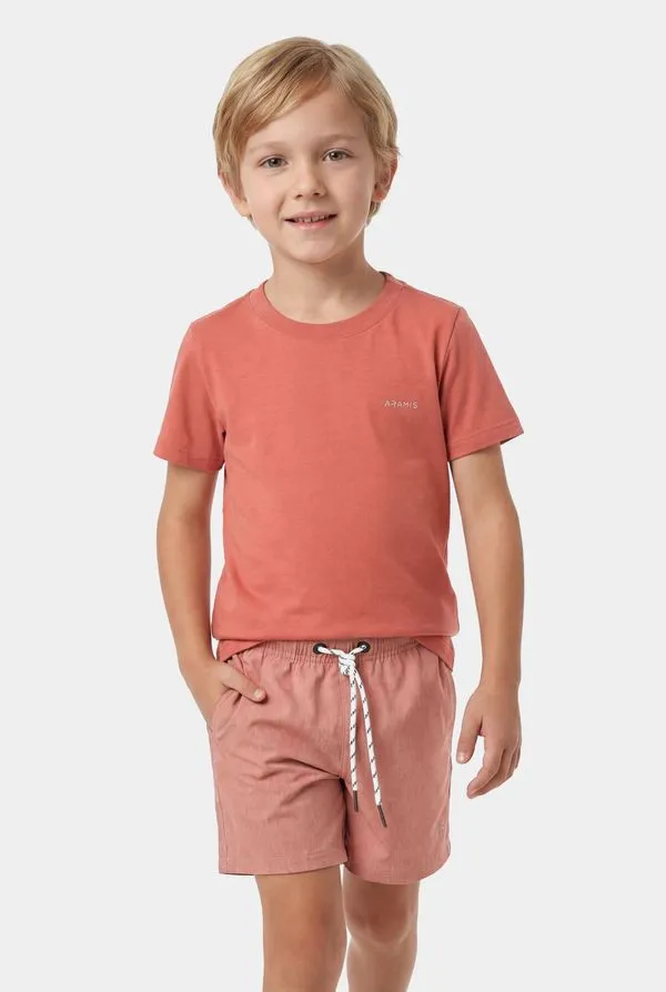 Camiseta Manga Curta Infantil Linhas Cobre - PP