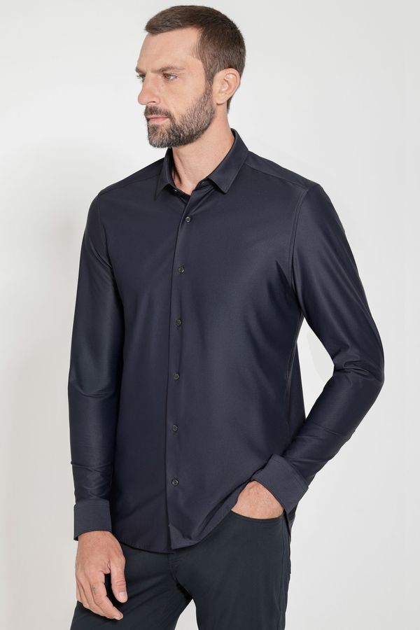 Camisa Piquet Biodegradável Manga Longa Preto - M