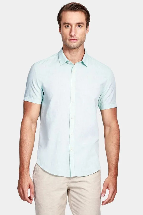 Camisa Manga Curta Slim Boa Vista Verde - P