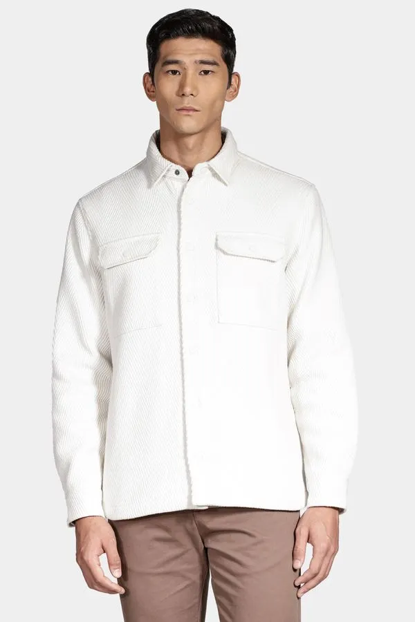 Jaqueta Overhsirt La Mista Chevron Off White - M