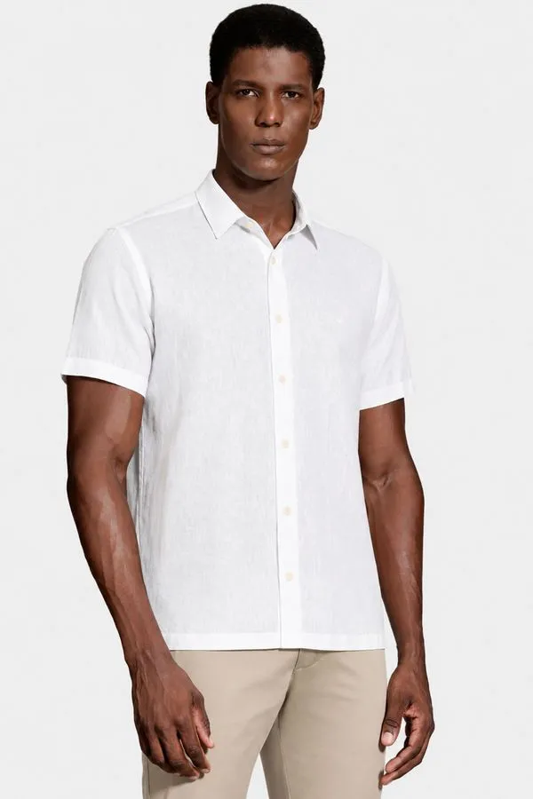 Camisa Manga Curta Regular Linho Martinelli Branco - P