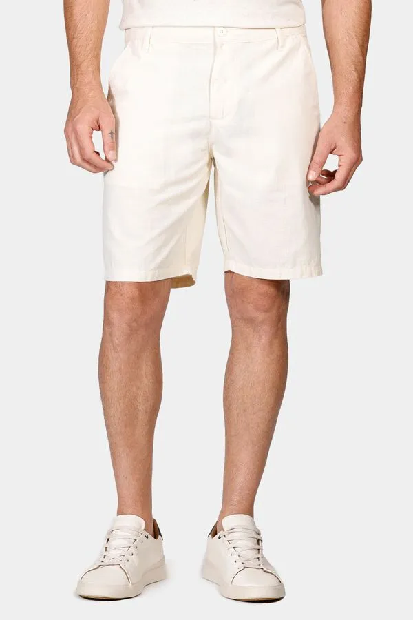 Bermuda Chino Algodão Flamê Colors Amarelo Claro - 52