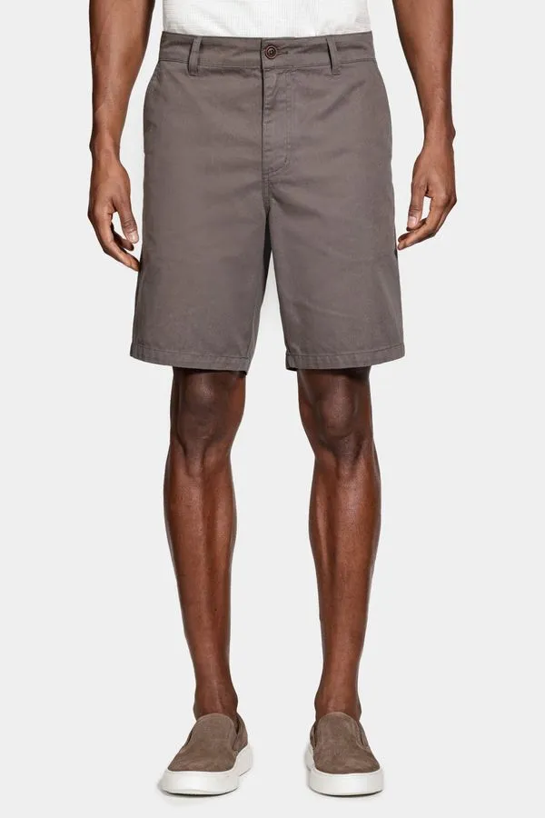 Bermuda Reta Chino Algodão Bolsos Verde Militar - 54