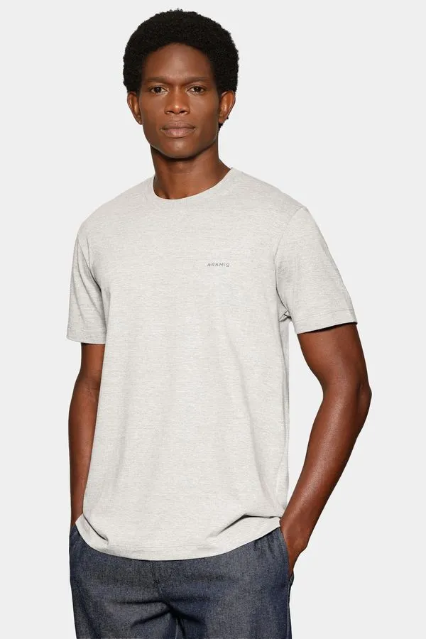 Camiseta Manga Curta Eco Lisa Cinza Mescla - M