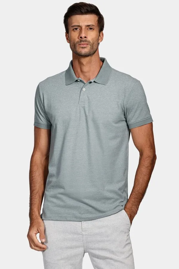 Polo Piquet Moline Pastel Verde Eucalipto - M