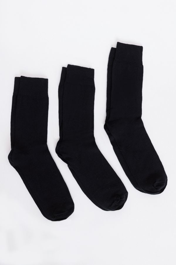 Kit Meia Básica Cano Longo Preto - 39A44