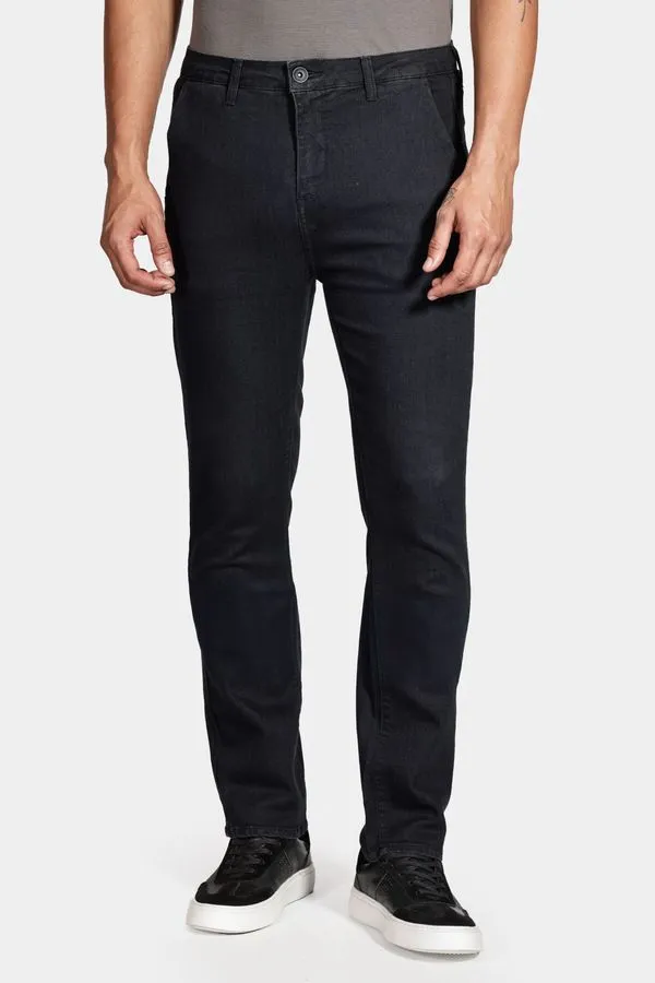 Calça Chino Jeans Regular Preto - 48