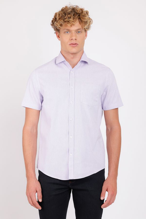 Camisa Regular Bolso Colors Lilás - XGG