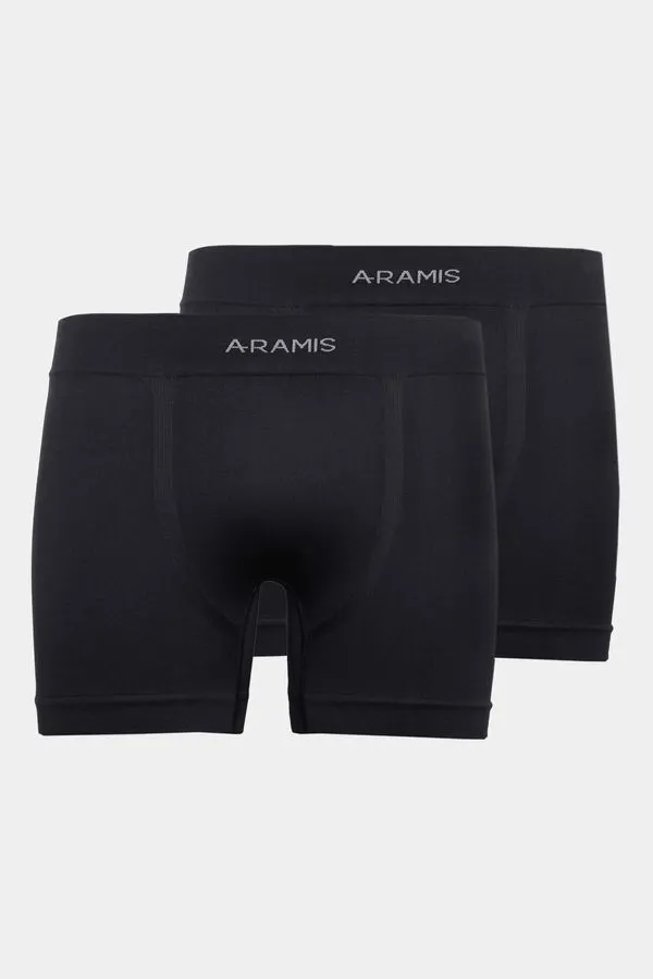 Kit 2 Cuecas Boxer Sem Costura Preto - P