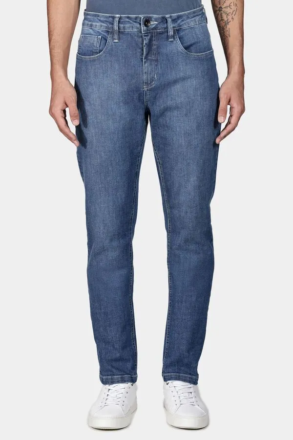 Calça Jeans Slim Azul Médio - 42