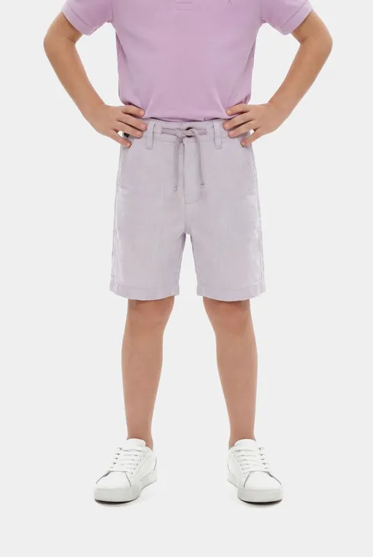 Bermuda Chinho Flamê Infantil Colors Lilas - 34