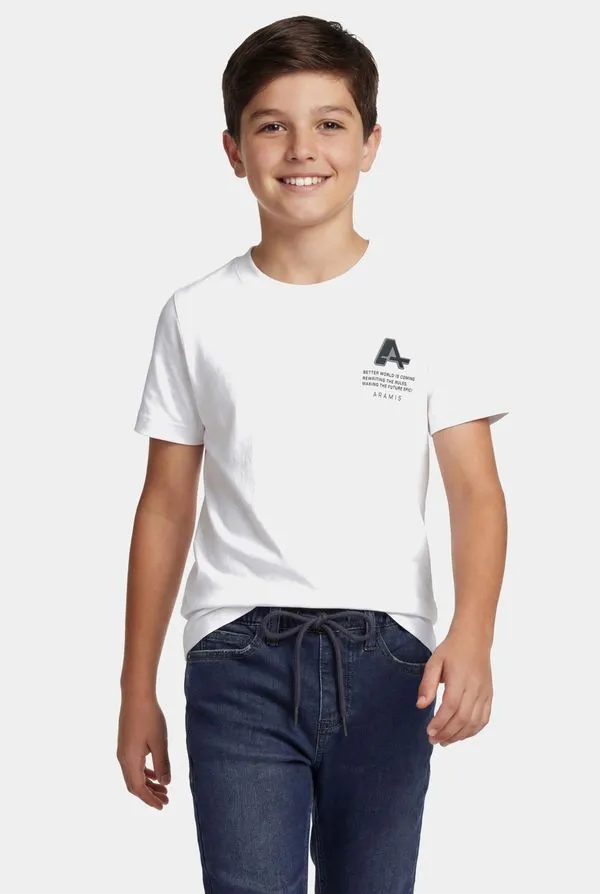 Camiseta Manga Curta Infantil Patch Off White - 4