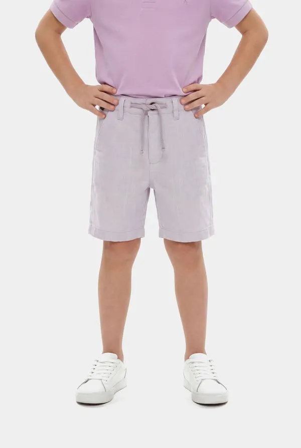Bermuda Chinho Flamê Infantil Colors Lilas - 6