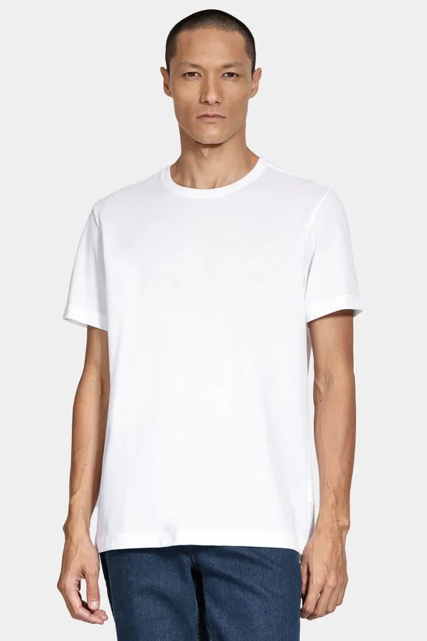 Camiseta Manga Curta Piquet Peruano Branco - M