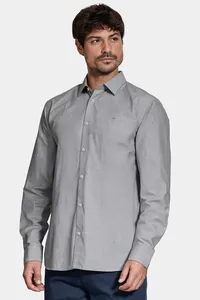 Camisa Manga Longa Algodão Egípcio Barolo Grafite - P
