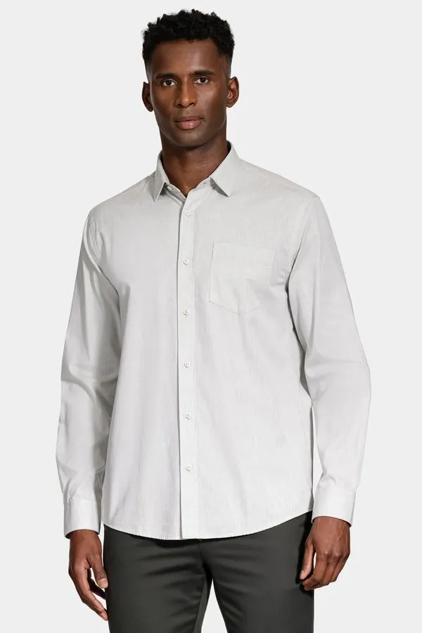 Camisa Manga Longa Algodão Regular Básica Verde - GG