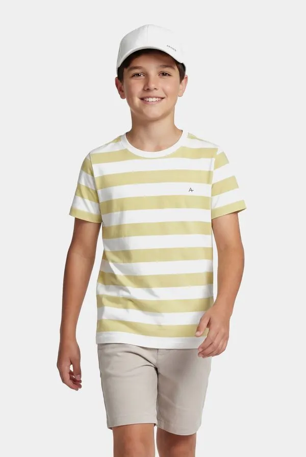Camiseta Manga Curta Infantil Listrada Off White Com Citrico - 6
