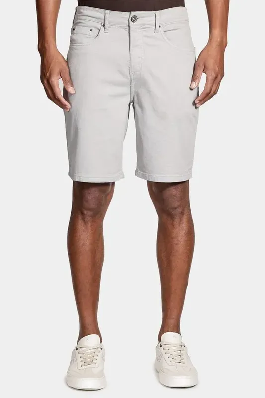 Bermuda Color Moletom Cinza Prata - 50