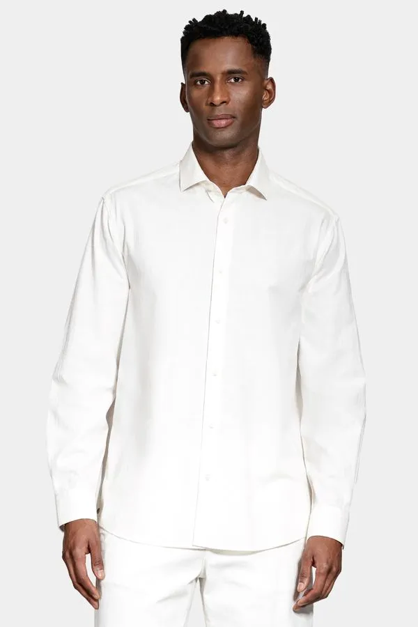 Camisa Manga Longa Regular Xadrez Maquineta Soft Off White - G