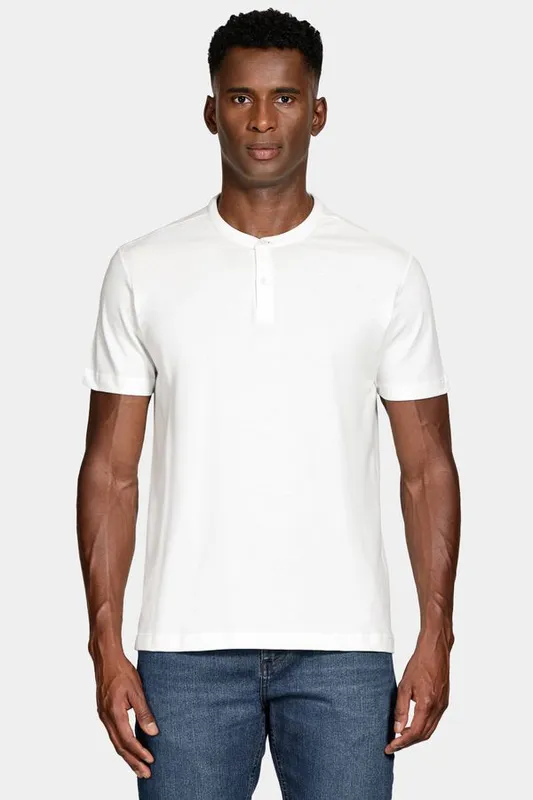 Camiseta Manga Curta Gola Portuguesa Piquet Natural - P