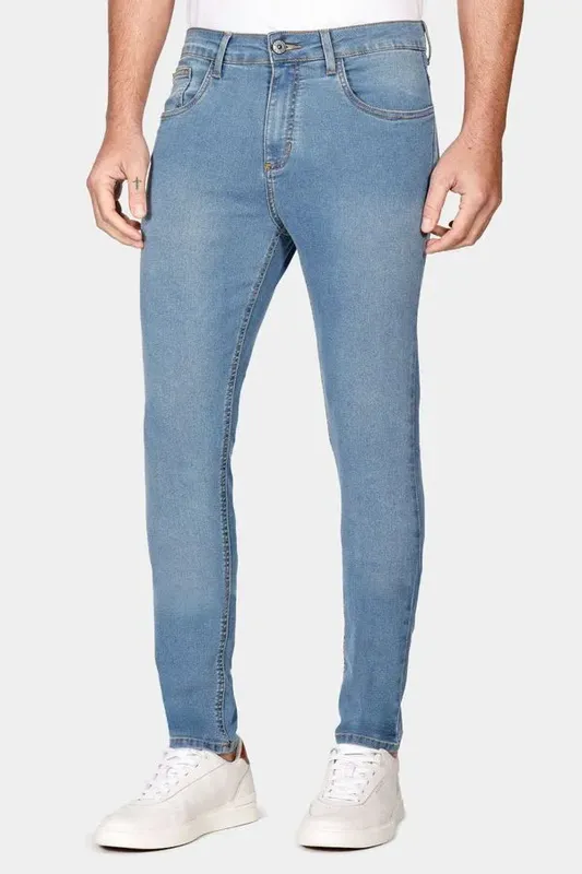 Calça Jeans Corte Skinny Azul - 42